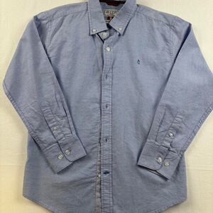 Gini & Jony Boys Royal Oxford Blue Long Sleeve Button-Up Shirt | Size 10